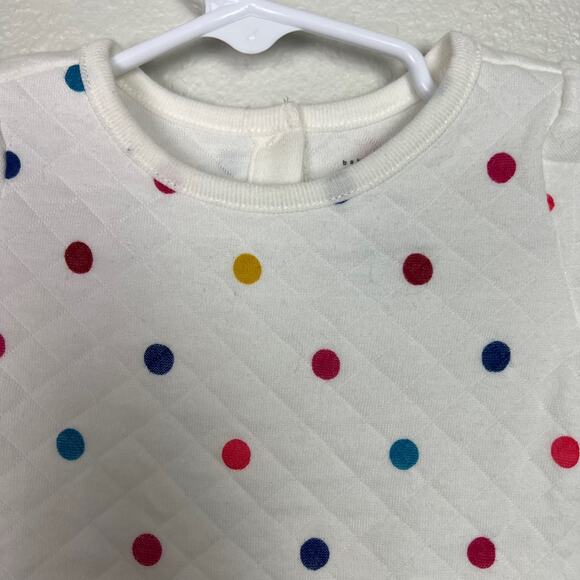 Baby Gap NWT 3-6 months Quilted Dot Dress Bloomers Long Sleeves Rainbow Dots‎ - Picture 3 of 11